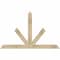 Ekena Millwork Saratoga Rough Sawn Timber Gable Bracket, Douglas Fir, 60"W x 38"H x 2"D x 4"F, 15/12 Pitch GBW060X38X0204SAR00RDF - alternate 1